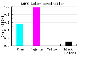 #6704E5 color CMYK mixer