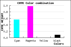 #6705E9 color CMYK mixer