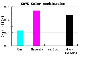 #673E86 color CMYK mixer