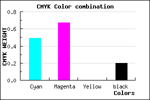 #6743CB color CMYK mixer