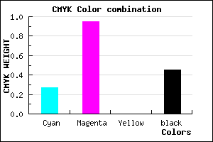 #67078D color CMYK mixer