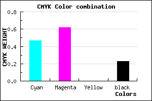 #674AC4 color CMYK mixer