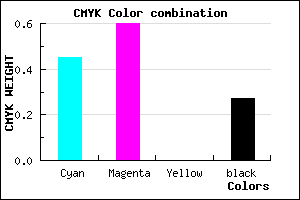 #674BBB color CMYK mixer