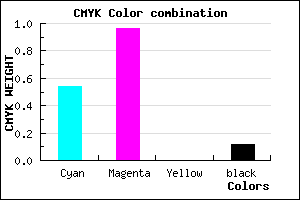 #6708E1 color CMYK mixer
