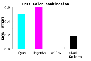 #6754D0 color CMYK mixer