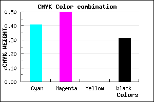 #6758B0 color CMYK mixer