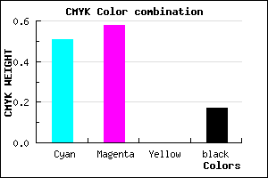 #6759D3 color CMYK mixer