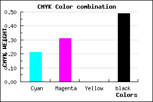 #675A82 color CMYK mixer