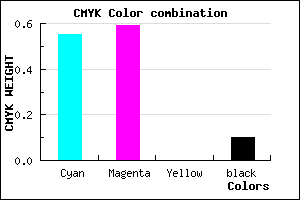 #675DE5 color CMYK mixer
