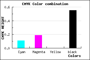 #675E74 color CMYK mixer