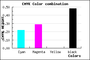 #675E84 color CMYK mixer