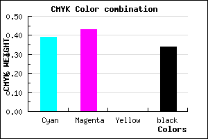 #6760A8 color CMYK mixer