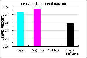 #6760B4 color CMYK mixer