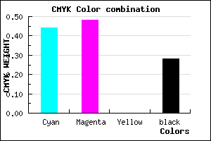 #6760B8 color CMYK mixer