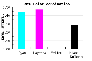 #6761B7 color CMYK mixer
