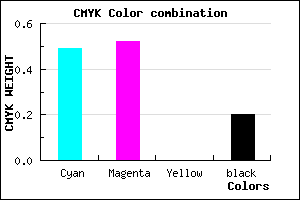 #6761CB color CMYK mixer