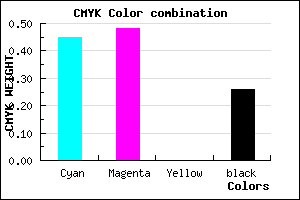 #6762BC color CMYK mixer