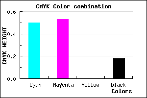 #6762D0 color CMYK mixer