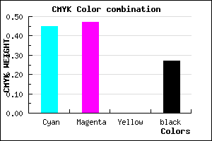 #6763BB color CMYK mixer