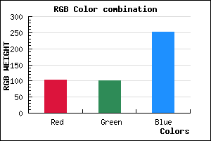 rgb background color #6864FC mixer