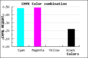 #6865C7 color CMYK mixer