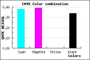 #6866A8 color CMYK mixer