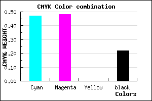 #6866C6 color CMYK mixer