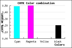 #6866CC color CMYK mixer