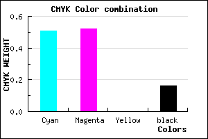 #6867D5 color CMYK mixer