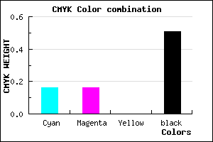 #68687C color CMYK mixer