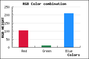 rgb background color #680BD1 mixer