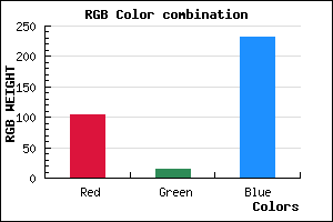 rgb background color #680FE7 mixer
