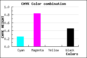 #68178B color CMYK mixer