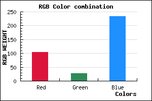 rgb background color #681BE9 mixer