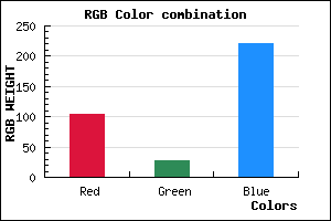 rgb background color #681CDC mixer