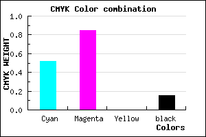 #6821D8 color CMYK mixer