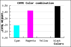#684B81 color CMYK mixer