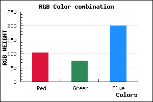 rgb background color #684BC9 mixer