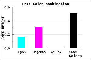 #68567C color CMYK mixer
