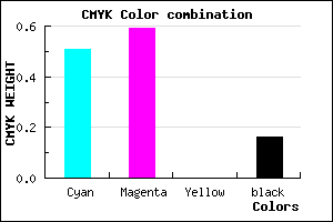 #6857D5 color CMYK mixer