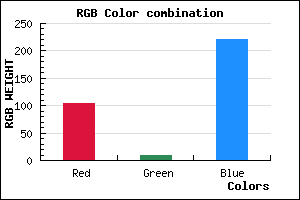 rgb background color #6809DC mixer