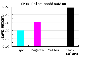 #685A82 color CMYK mixer