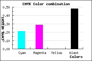 #685E84 color CMYK mixer