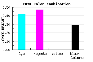 #6860B4 color CMYK mixer