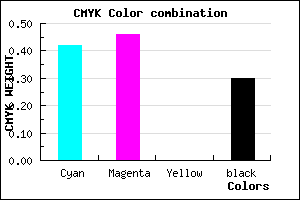 #6861B3 color CMYK mixer