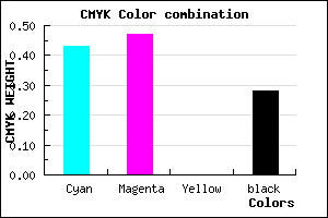 #6861B7 color CMYK mixer