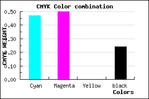 #6861C3 color CMYK mixer