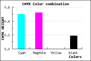 #6863CF color CMYK mixer
