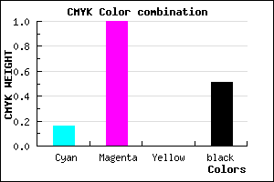 #69007D color CMYK mixer