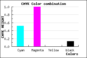 #6900DD color CMYK mixer